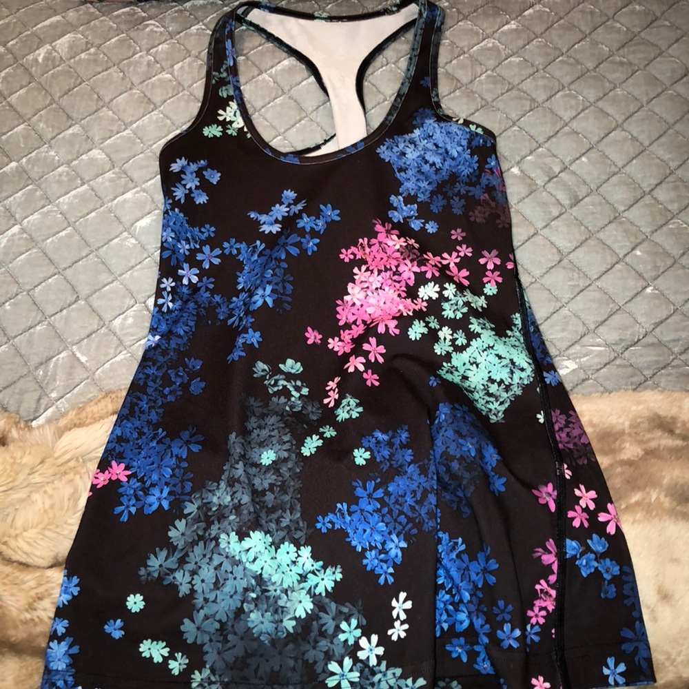 Floral Lululemon racer back tank
